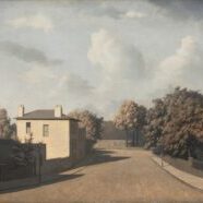 Algernon Newton (1880-1968) | 'Downshire Hill', Hampstead. 1934. Oil on canvas. 45.7 × 76.2 cm. (18 × 30 in.) Image courtesy of Abbott and Holder